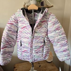 Girls' Pink Camo Puffer Jacket